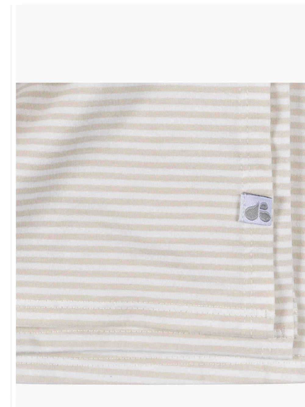 Just Born Cream Striped Knit Hat for Babies